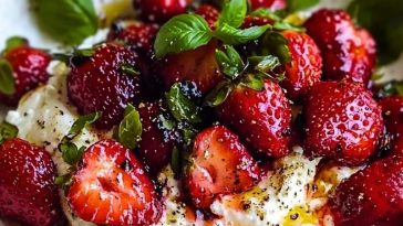 Whipped Feta with Roasted Strawberries