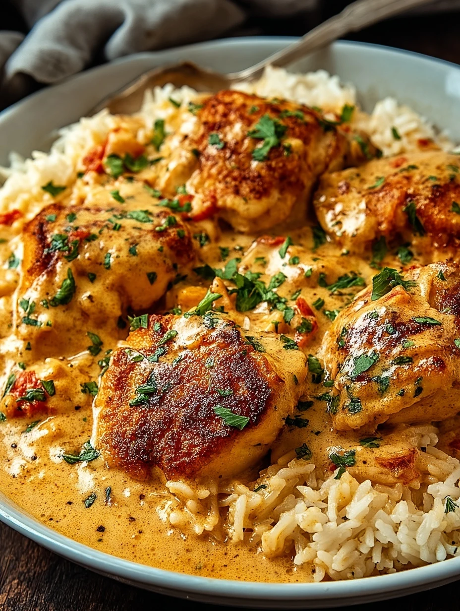 Smothered Chicken and Rice