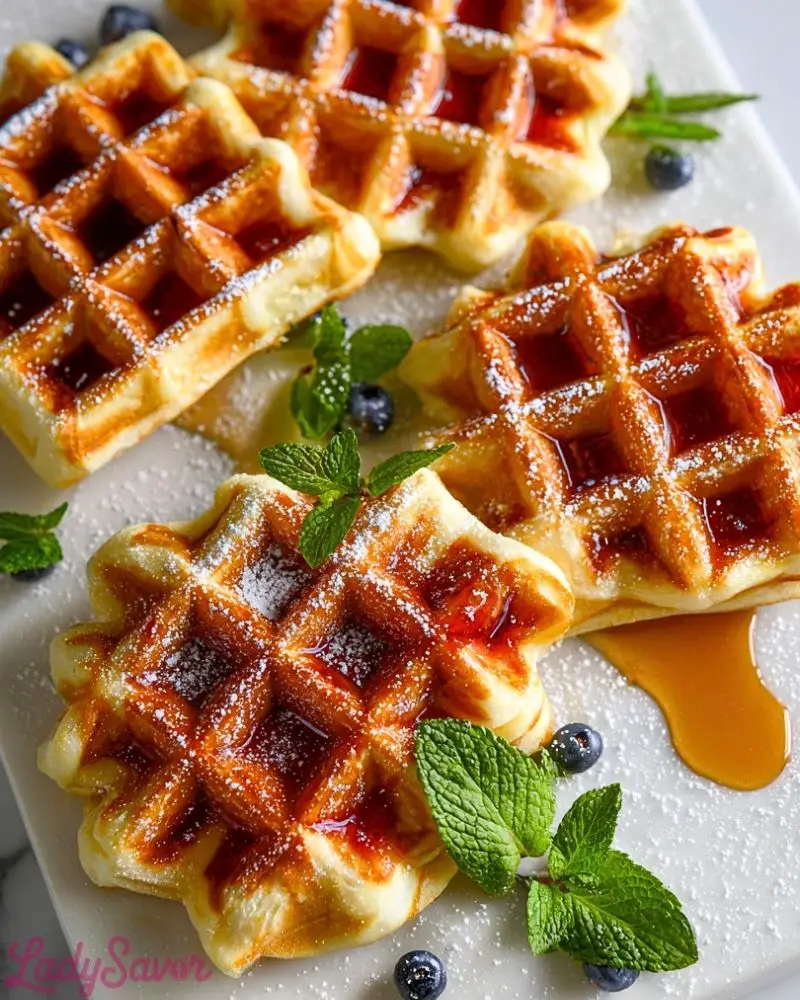 Buttery Belgian Liege Waffles Buttery Belgian Liege Waffles