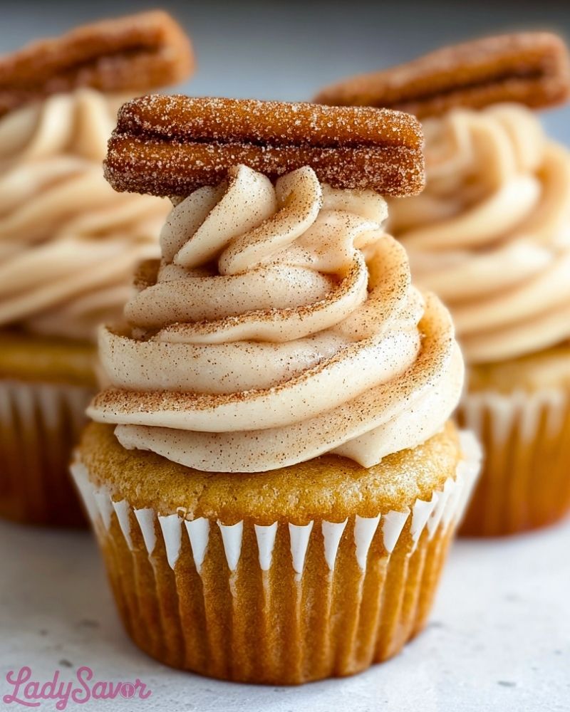 Churro Cupcakes with Cinnamon Cream Cheese Frosting Churro Cupcakes with Cinnamon Cream Cheese Frosting
