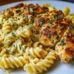 Creamy Garlic Parmesan Chicken and Cheesy Twisted Pasta Recipe2