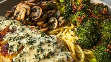 Creamy Spinach Artichoke Greek Chicken Alfredo Recipe