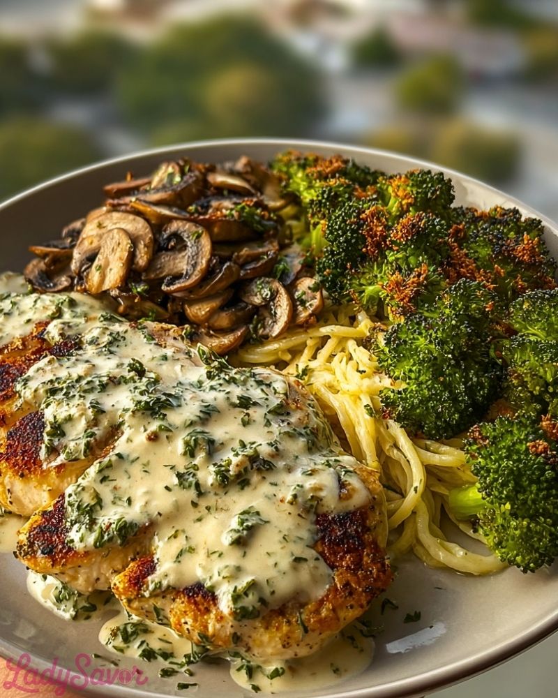 Creamy Spinach Artichoke Greek Chicken Alfredo Recipe