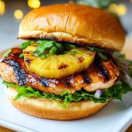 Grilled Hawaiian Chicken Sandwiches