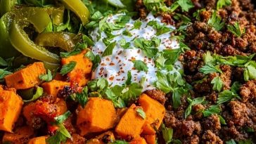 Ground Beef Sweet Potato Power Bowl