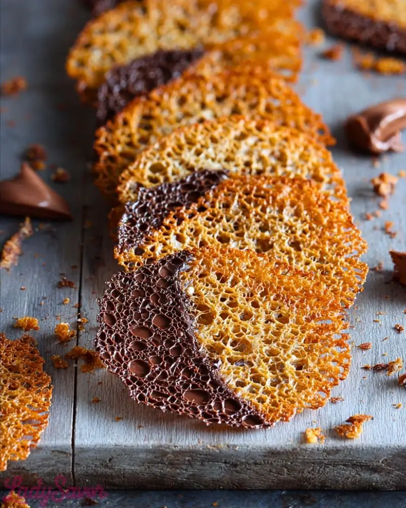 Lace Cookies with Chocolate Lace Cookies with Chocolate2
