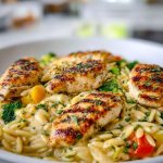 Mediterranean Creamy Chicken Orzo Mediterranean Creamy Chicken Orzo2