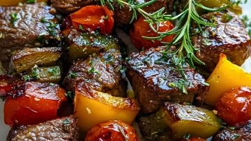 Rosemary Garlic Steak Kebabs