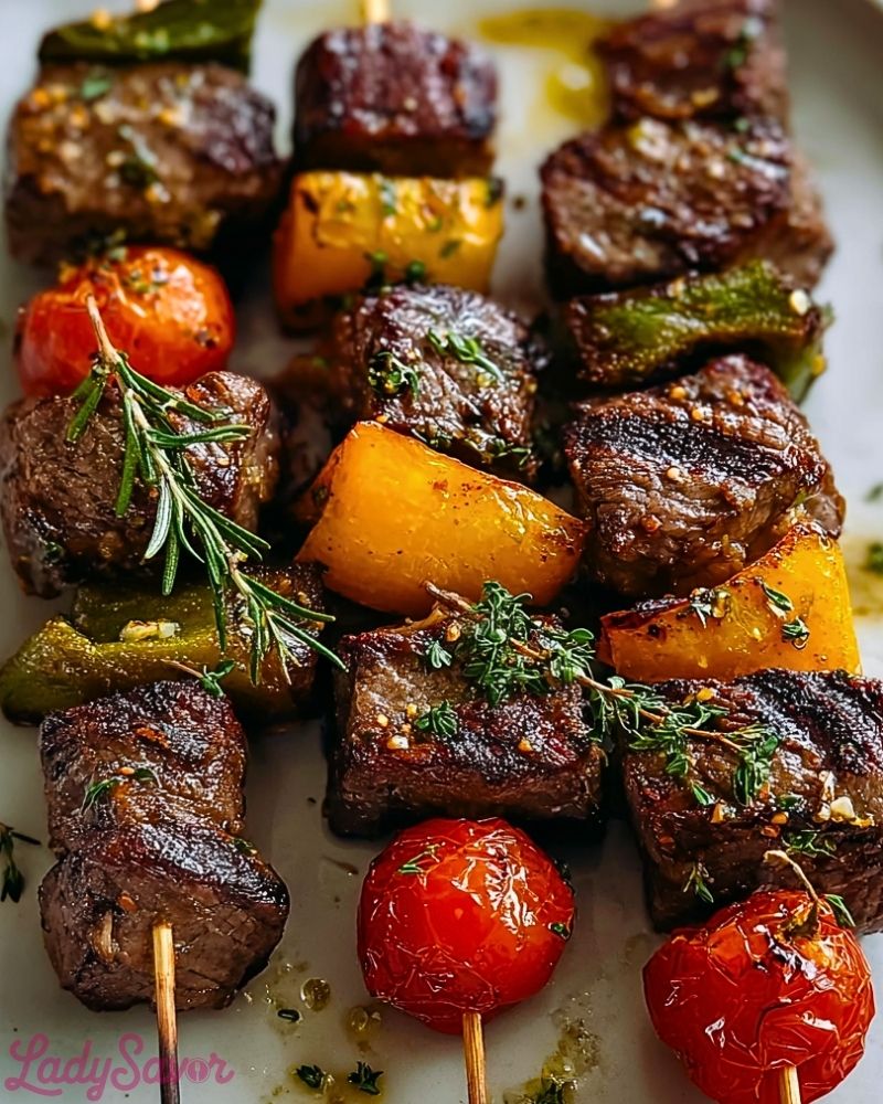 Rosemary Garlic Steak Kebabs Rosemary Garlic Steak Kebabs2