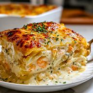 Seafood Lasagna Creamy Cheese