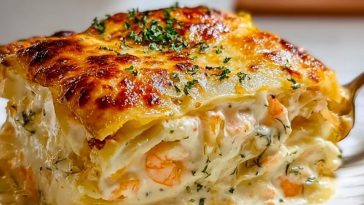 Seafood Lasagna Creamy Cheese