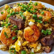 Shrimp and Steak Fried Rice