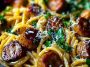 Sticky Honey Garlic Sausage Pasta Skillet