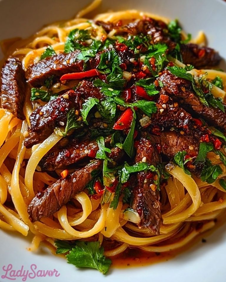 Garlic Steak Pasta Recipe