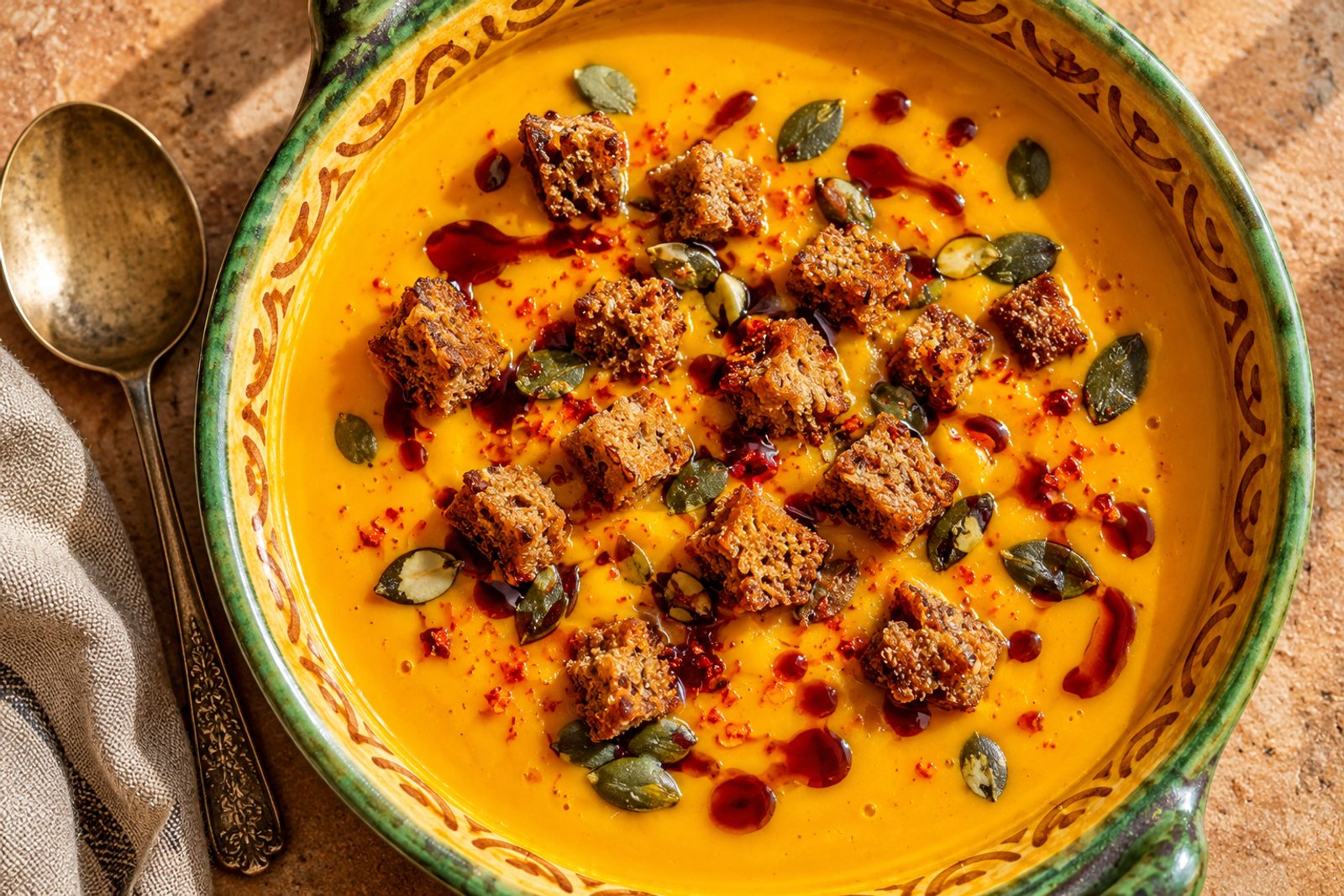 Autumn-Spiced Roasted Pumpkin Soup