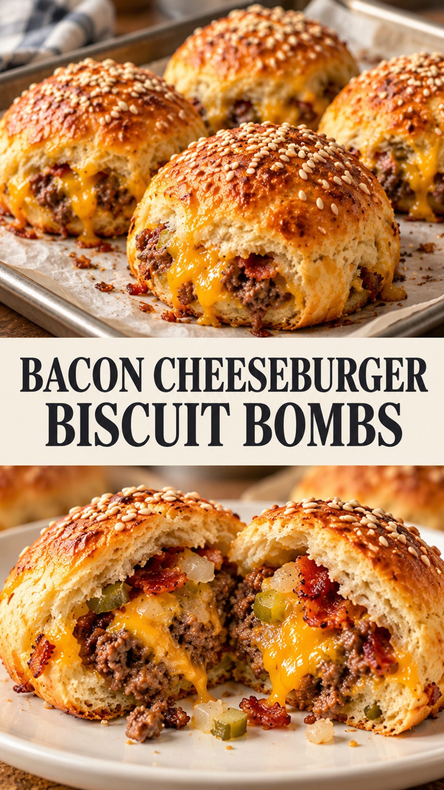 Bacon Cheeseburger Biscuit Bombs Bacon Cheeseburger Biscuit Bombs