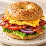 Bacon Egg and Cheese Bagel Sandwich