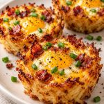 Bacon Egg Cheddar Hash Brown Nests
