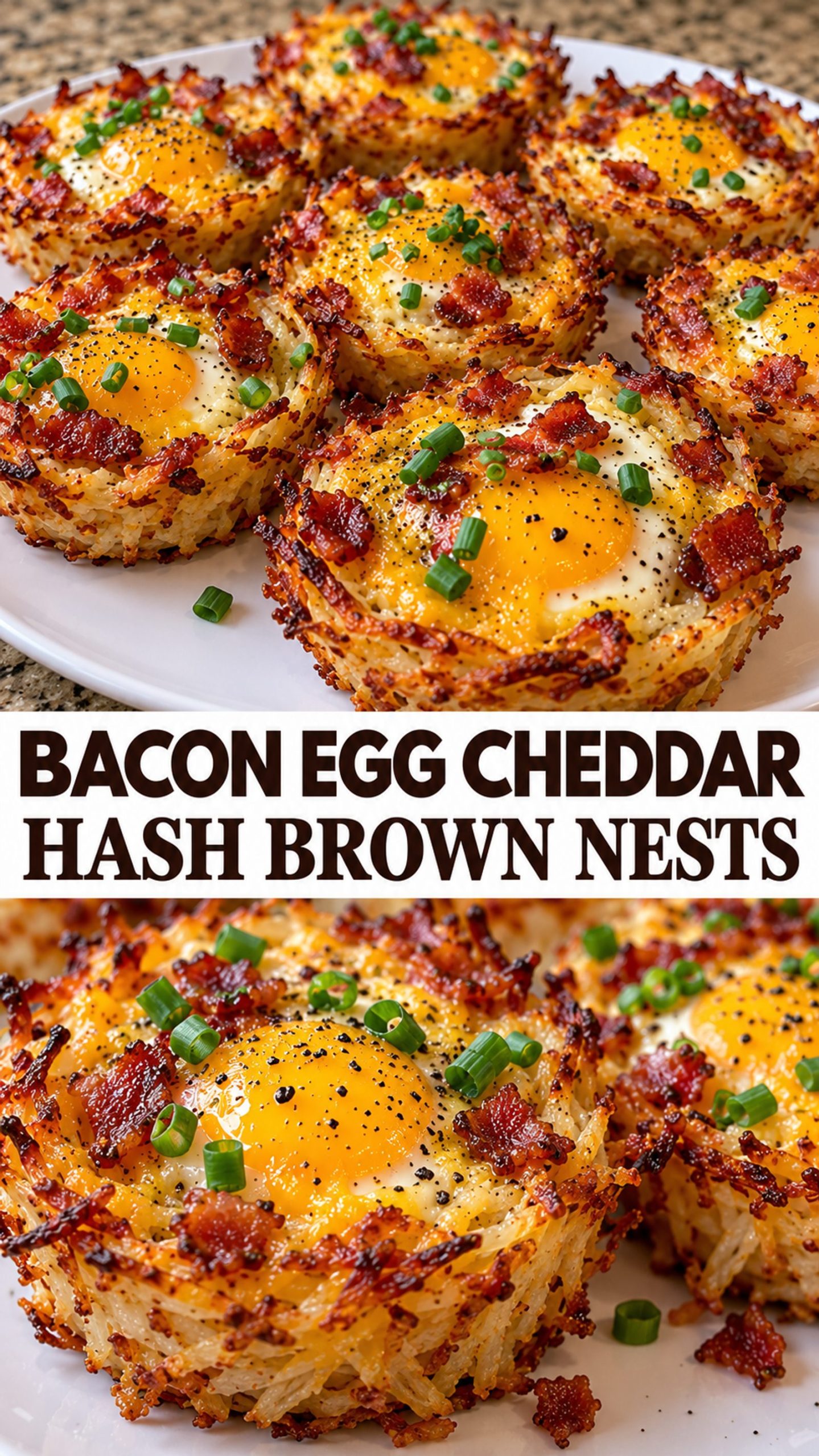 Bacon Egg Cheddar Hash Brown Nests Bacon Egg Cheddar Hash Brown Nests