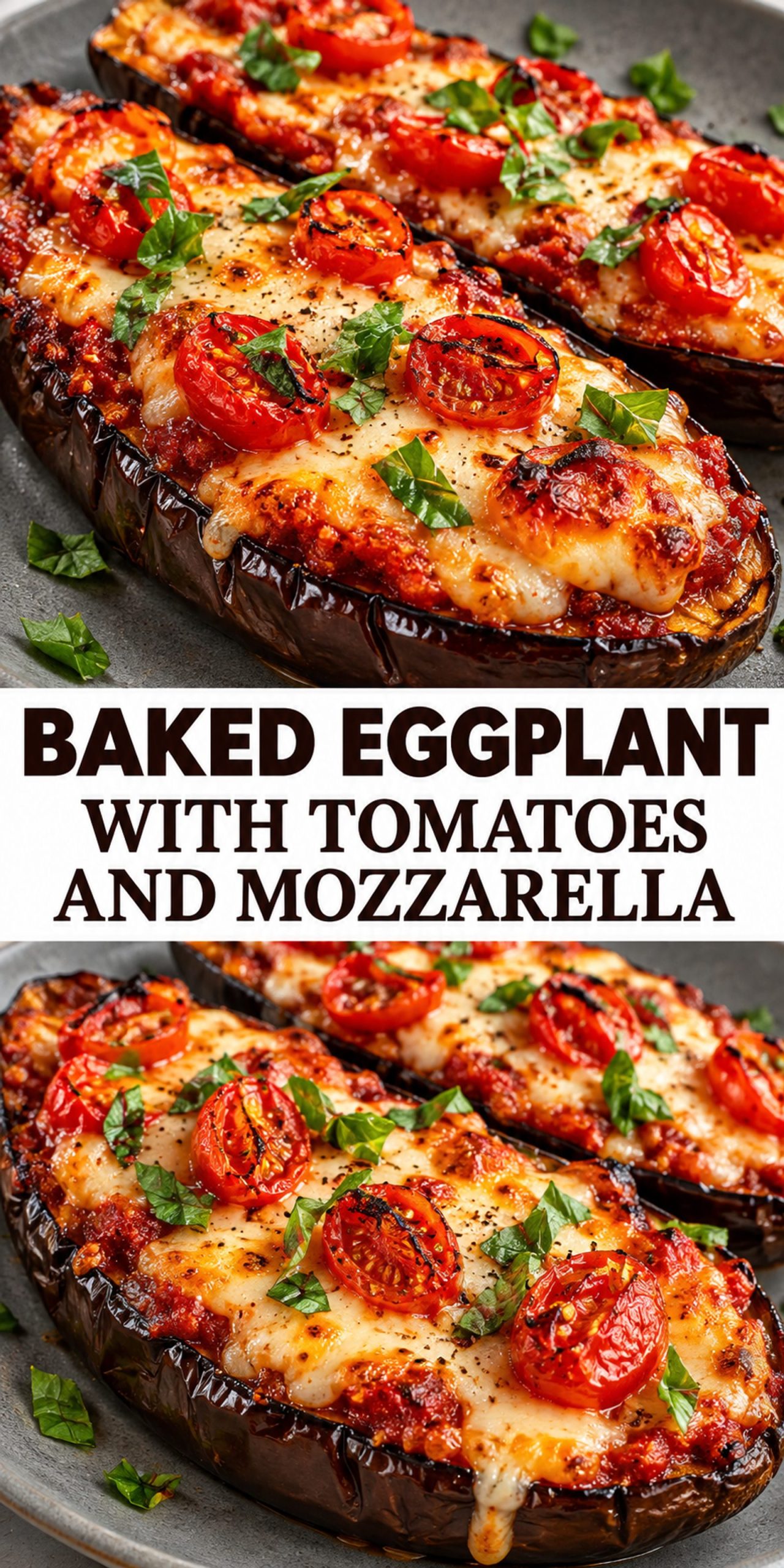 Baked Eggplant with Tomatoes and Mozzarella