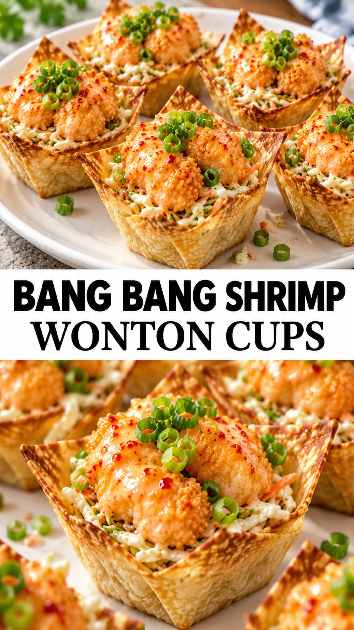 Bang Bang Shrimp Wonton Cups