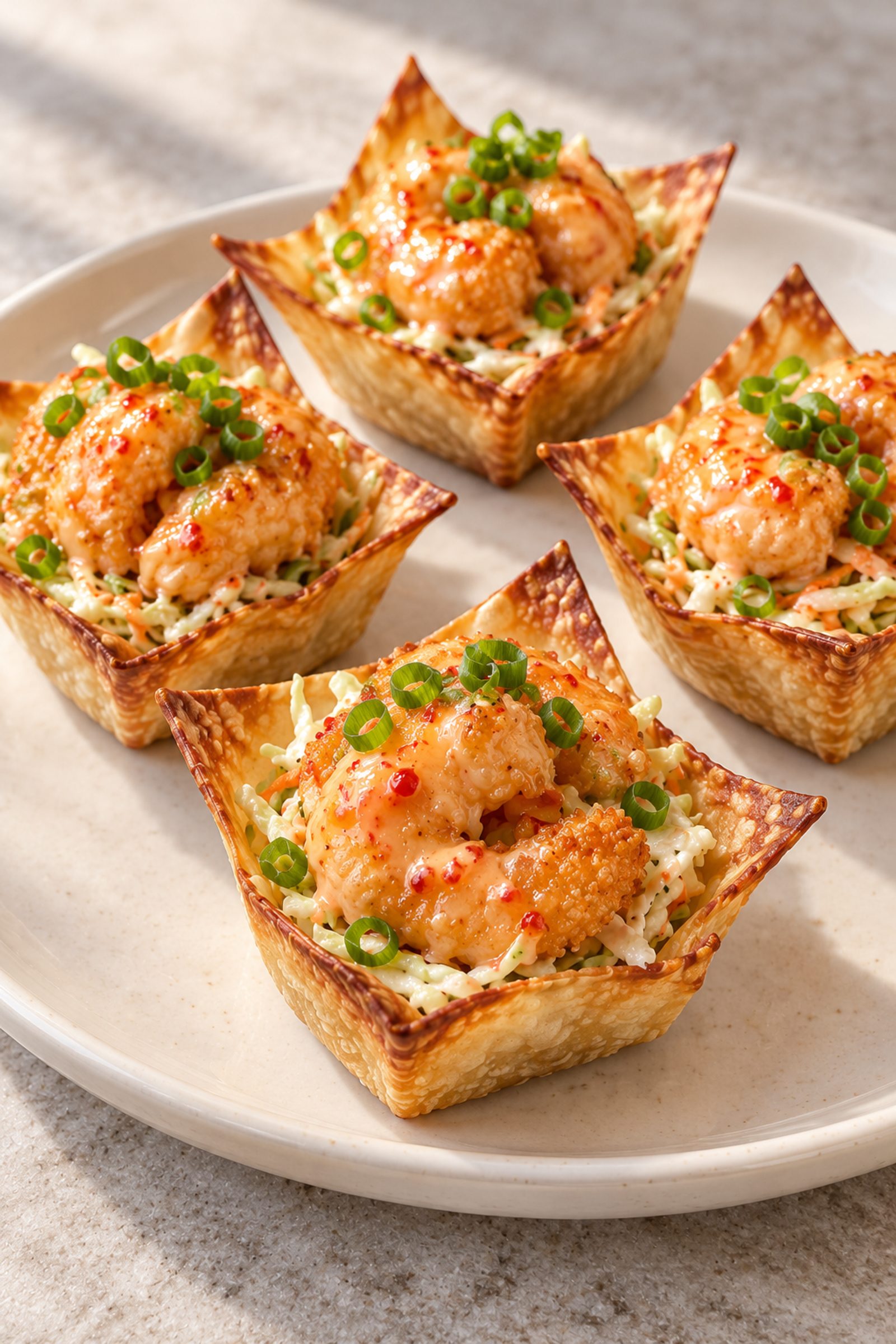 Bang Bang Shrimp Wonton Cups