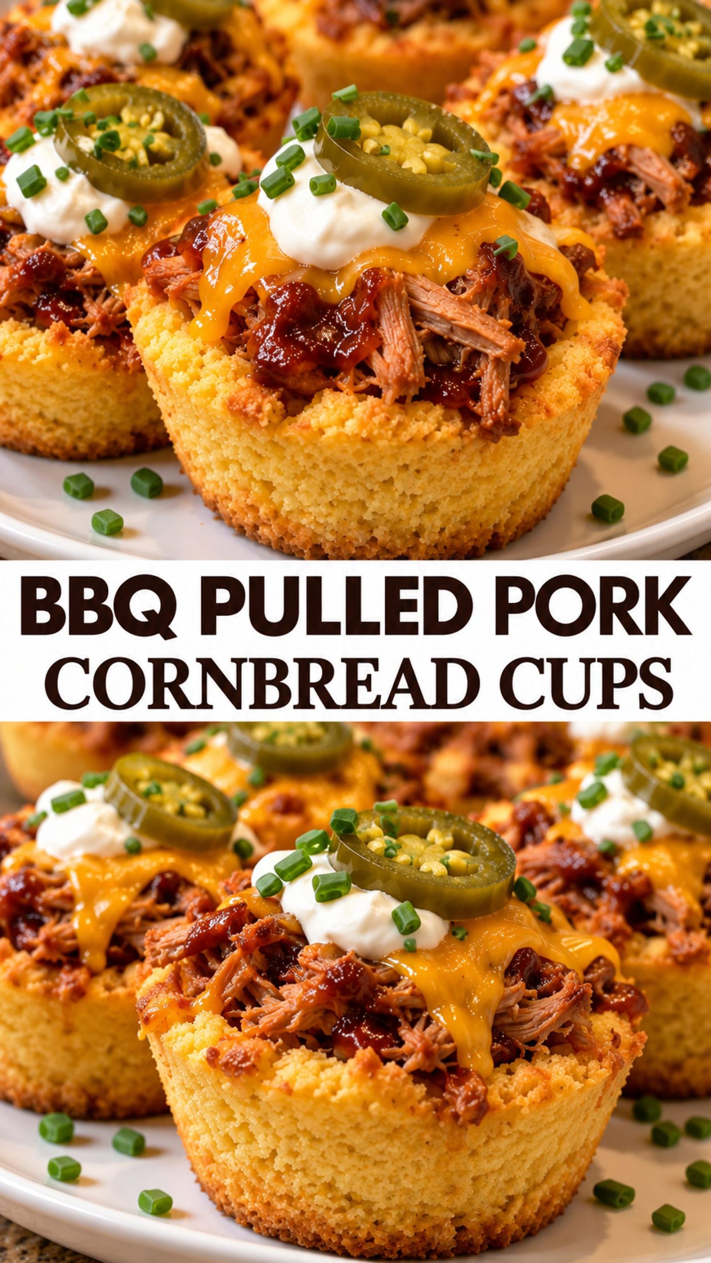 BBQ Pulled Pork Cornbread Cups BBQ Pulled Pork Cornbread Cups