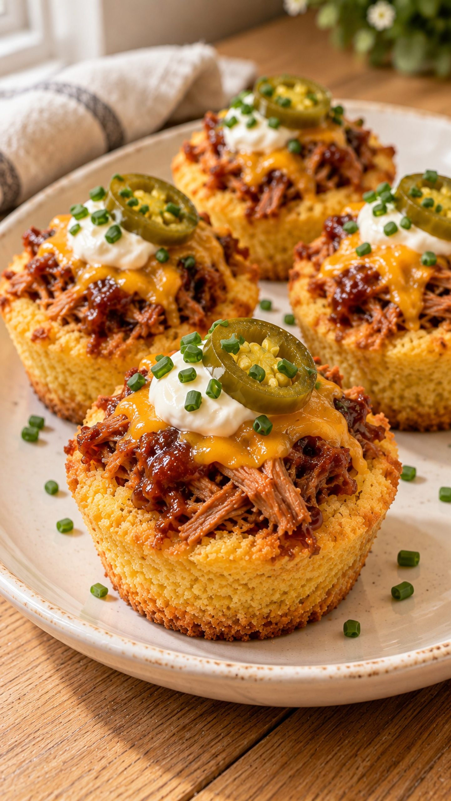 BBQ Pulled Pork Cornbread Cups BBQ Pulled Pork Cornbread Cups