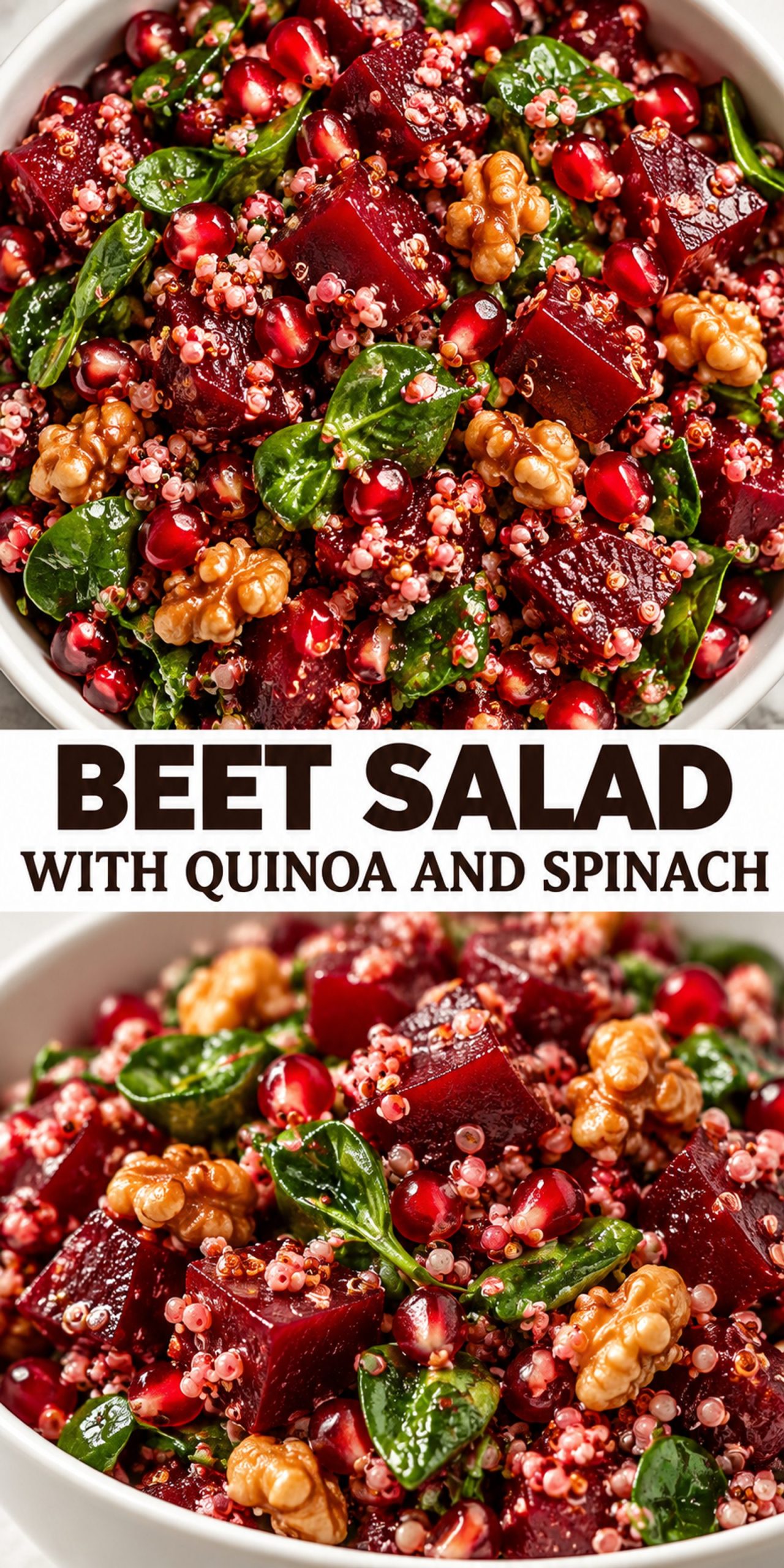 Beet Salad with Quinoa and Spinach