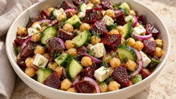 Beetroot Chickpea Salad with Feta