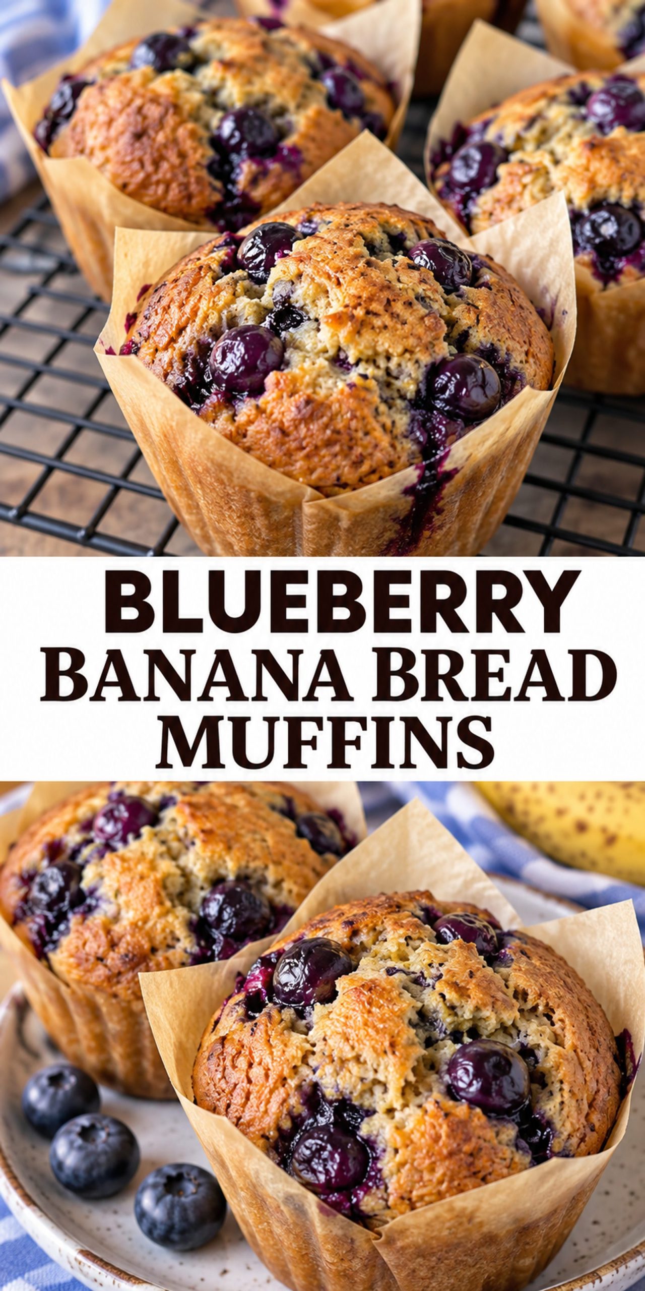 Blueberry Banana Bread Muffins