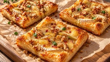 Brie And Pear Puff Pastry Tart