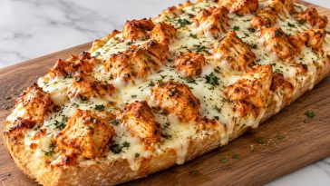 Buffalo Chicken Garlic Bread