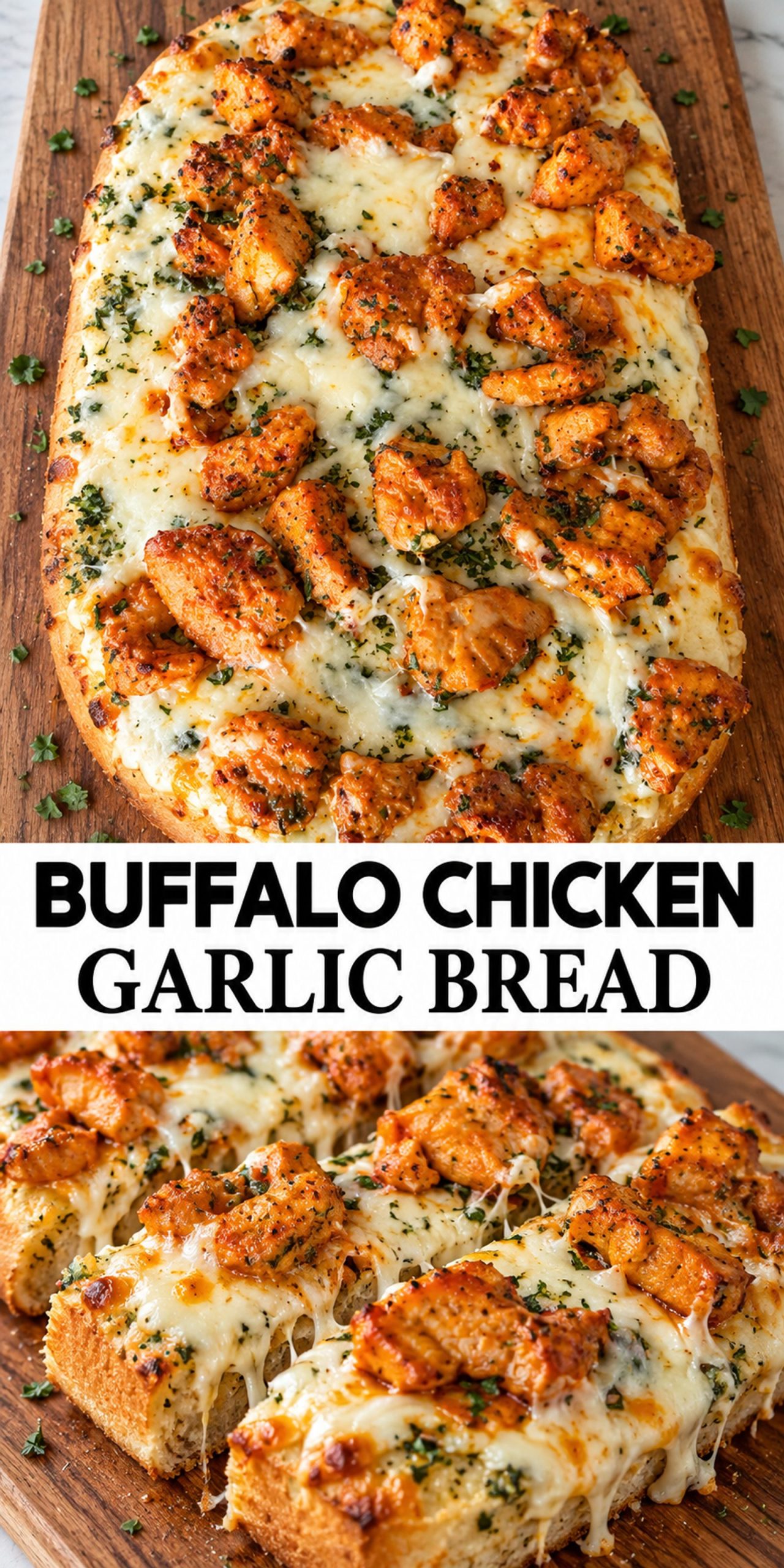 Buffalo Chicken Garlic Bread