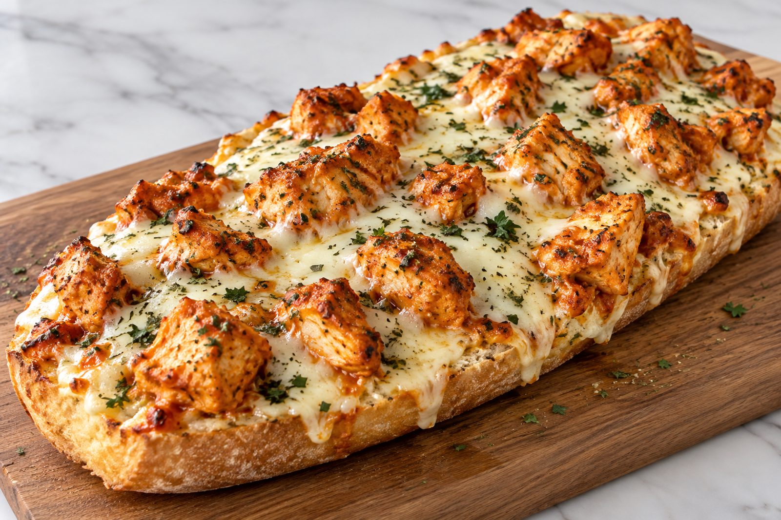 Buffalo Chicken Garlic Bread