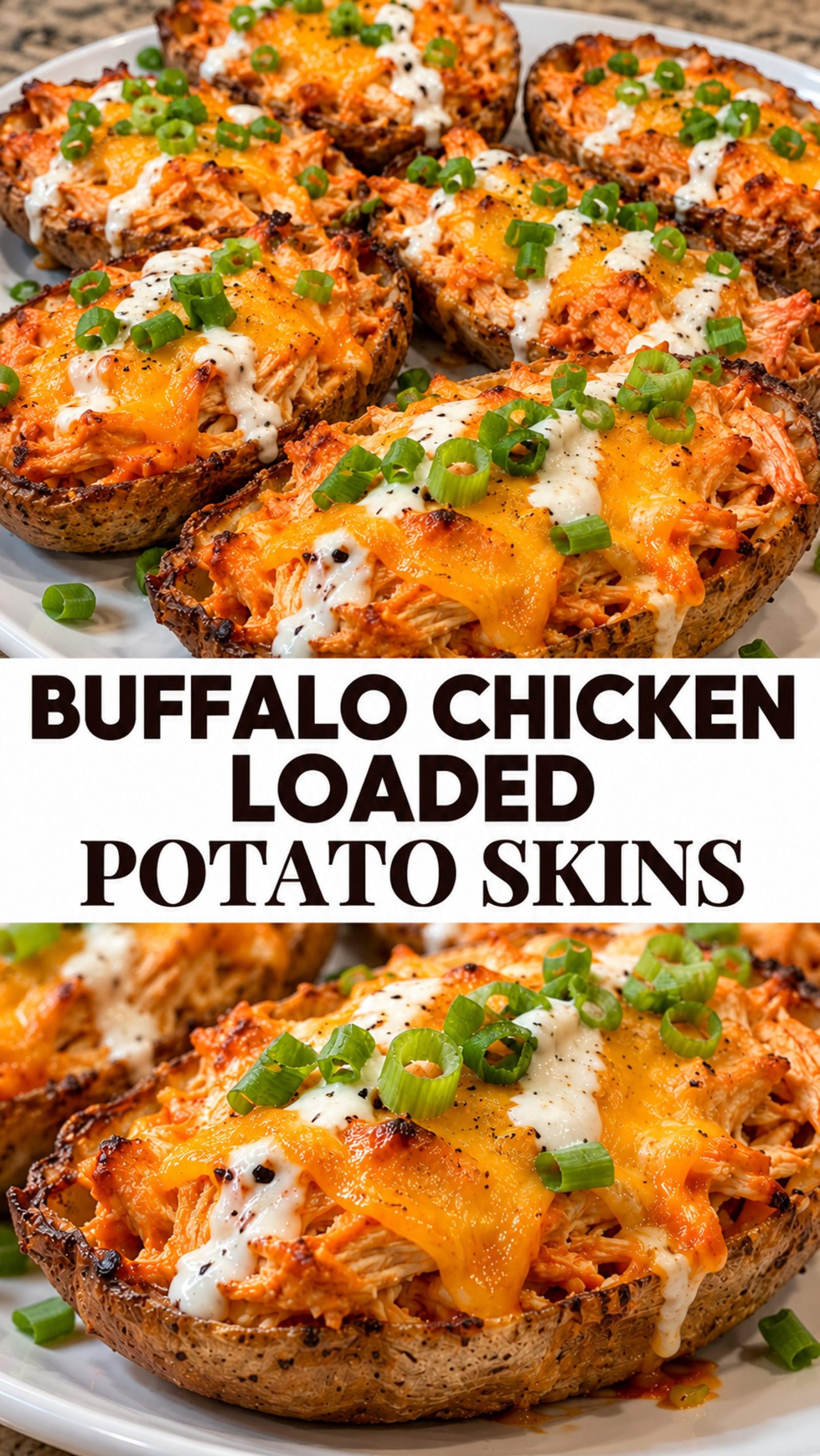 Buffalo Chicken Loaded Potato Skins Buffalo Chicken Loaded Potato Skins