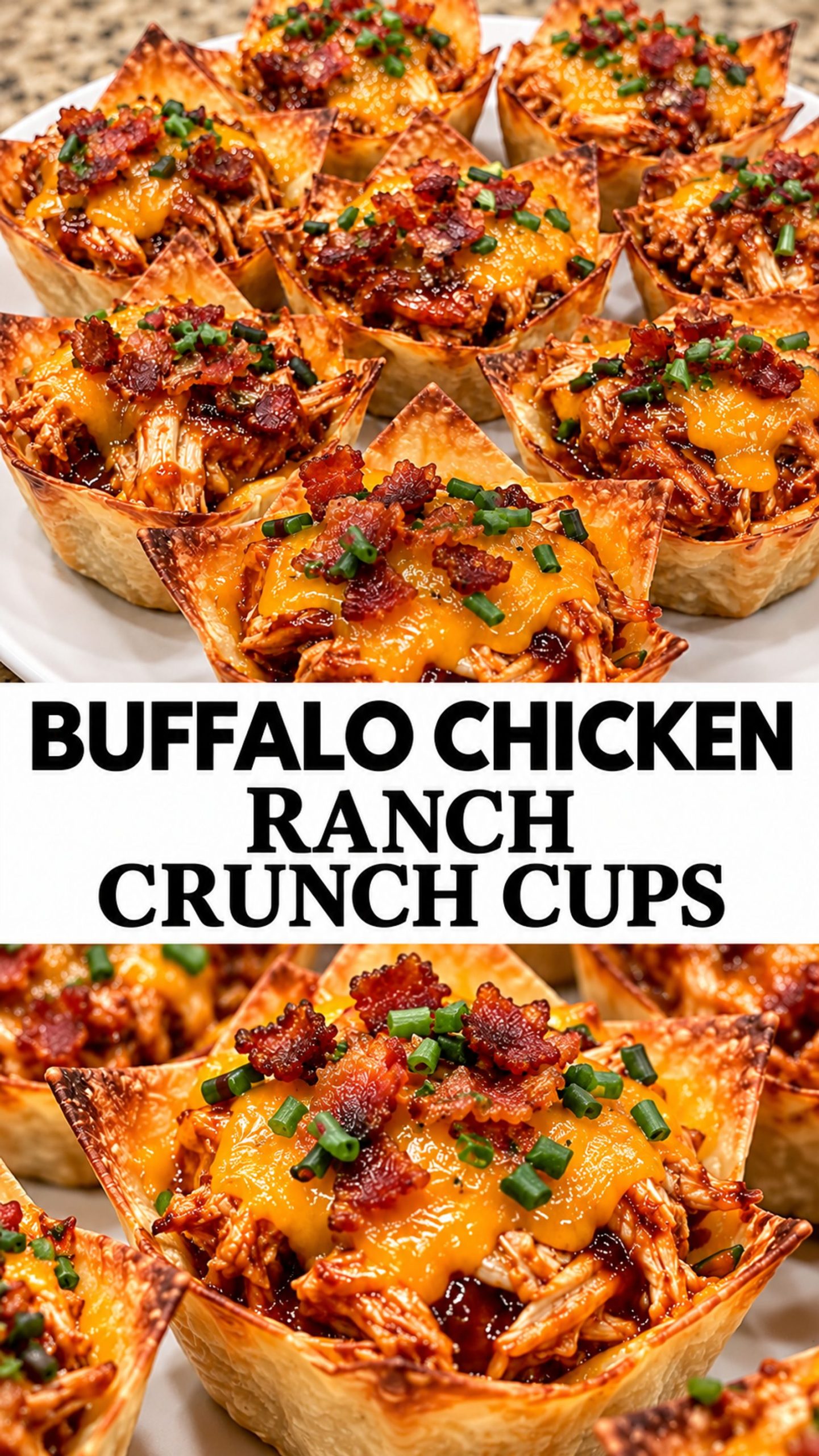 Buffalo Chicken Ranch Crunch Cups Buffalo Chicken Ranch Crunch Cups