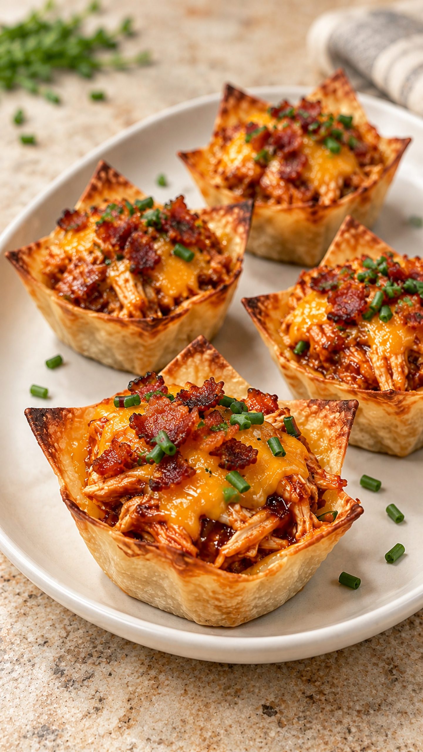 Buffalo Chicken Ranch Crunch Cups Buffalo Chicken Ranch Crunch Cups