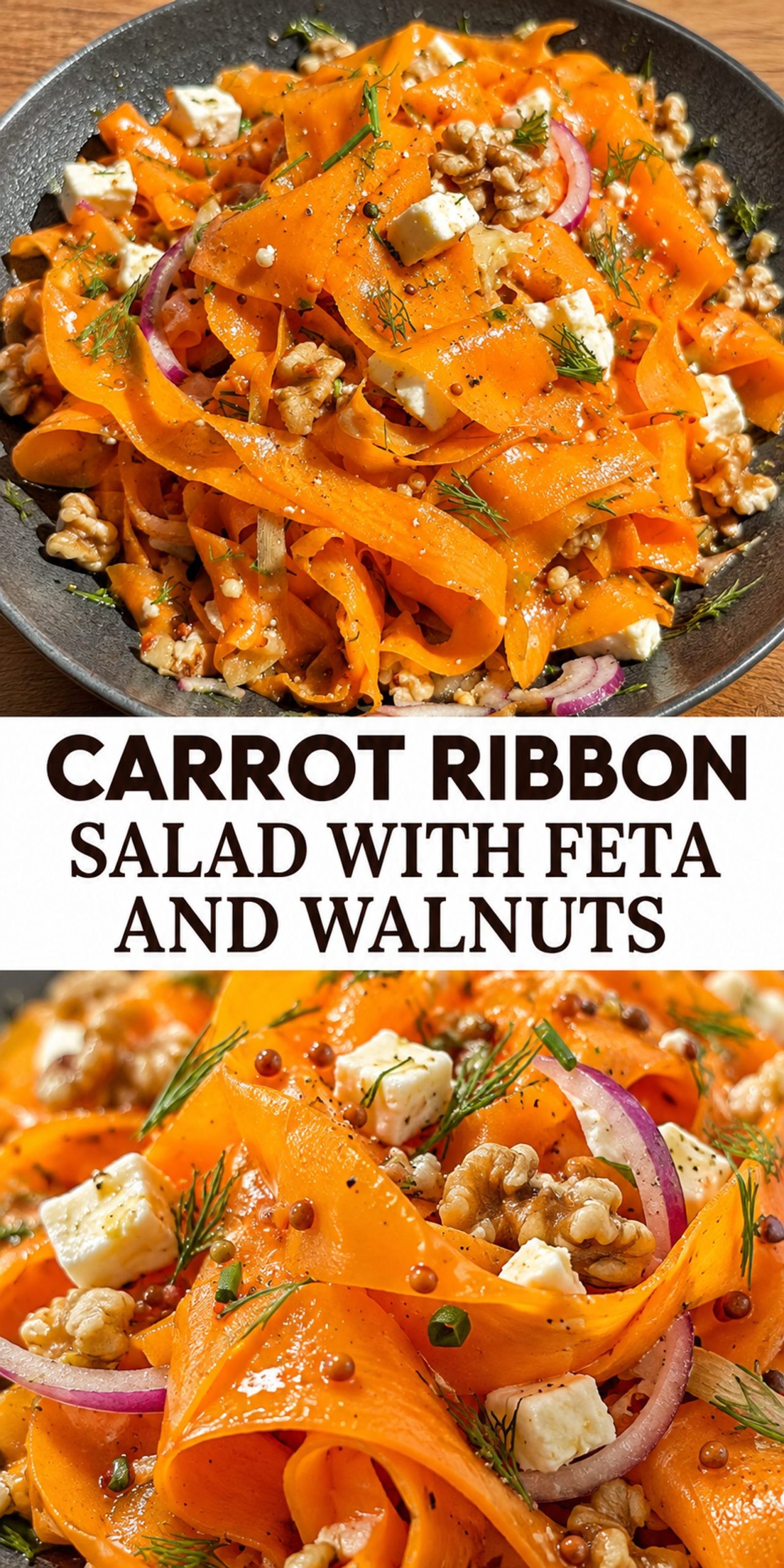 Carrot Ribbon Salad with Feta and Walnuts Carrot Ribbon Salad with Feta and Walnuts