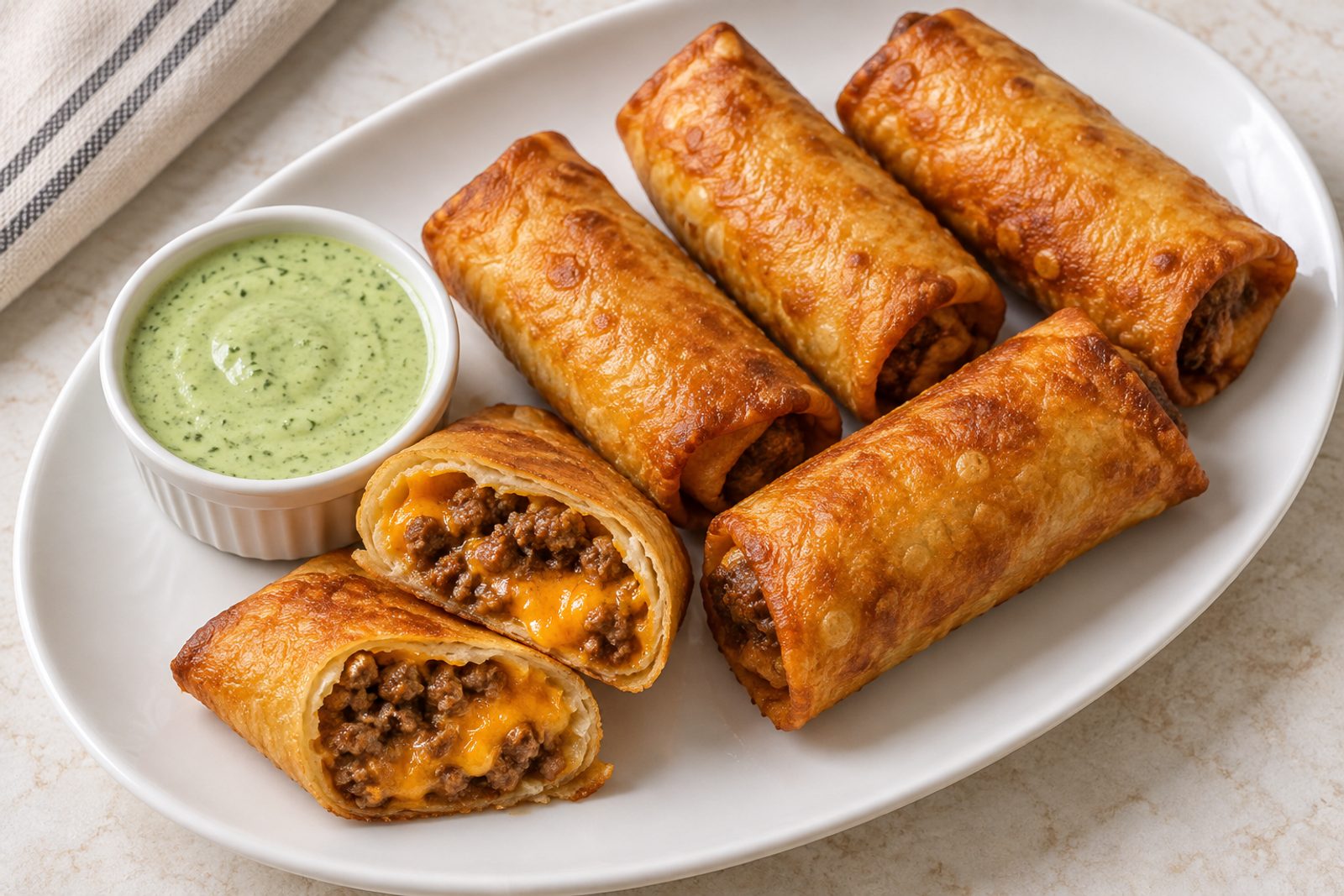 Cheesy Beef Taquitos