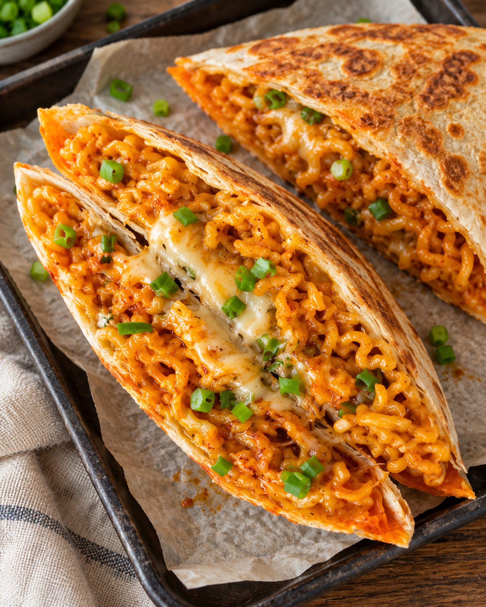 Cheesy Buldak Crunchwrap