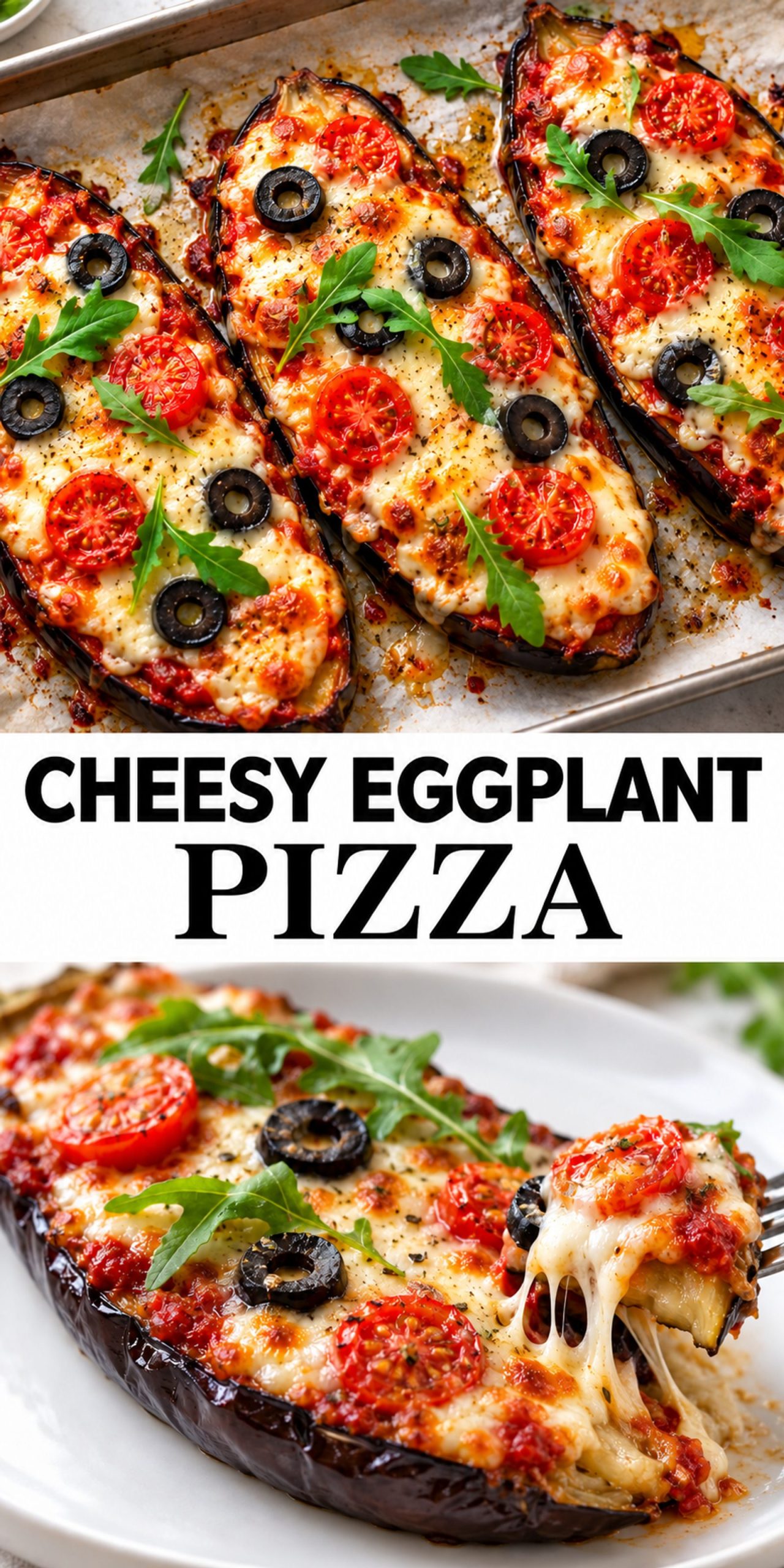 Cheesy Eggplant Pizza