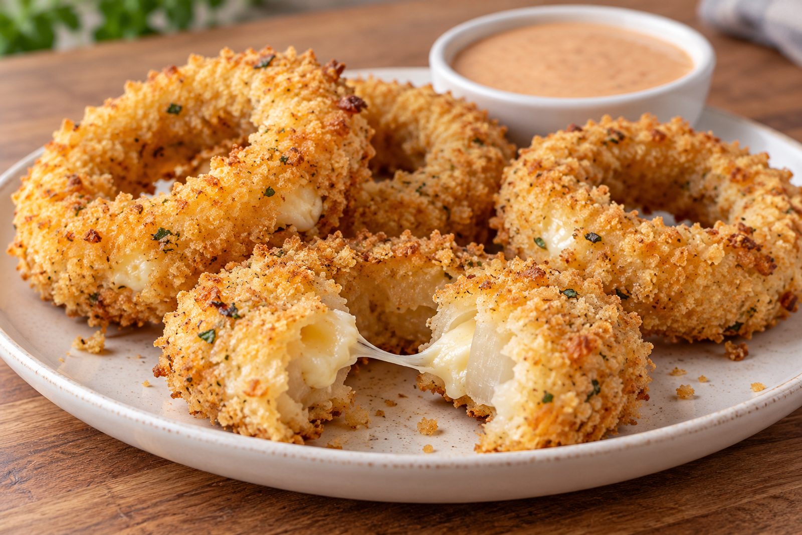Cheesy Onion Rings