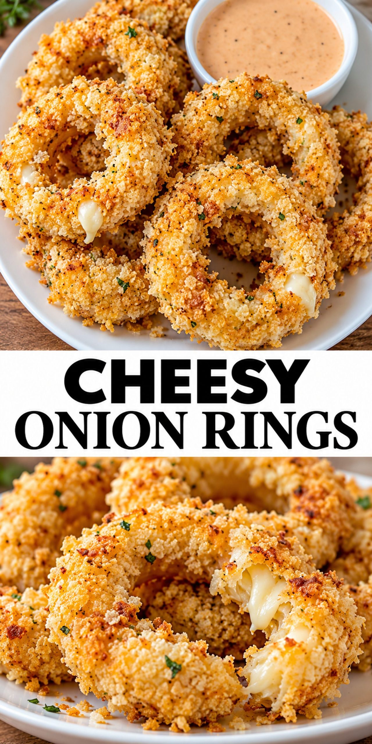 Cheesy Onion Rings Cheesy Onion Rings