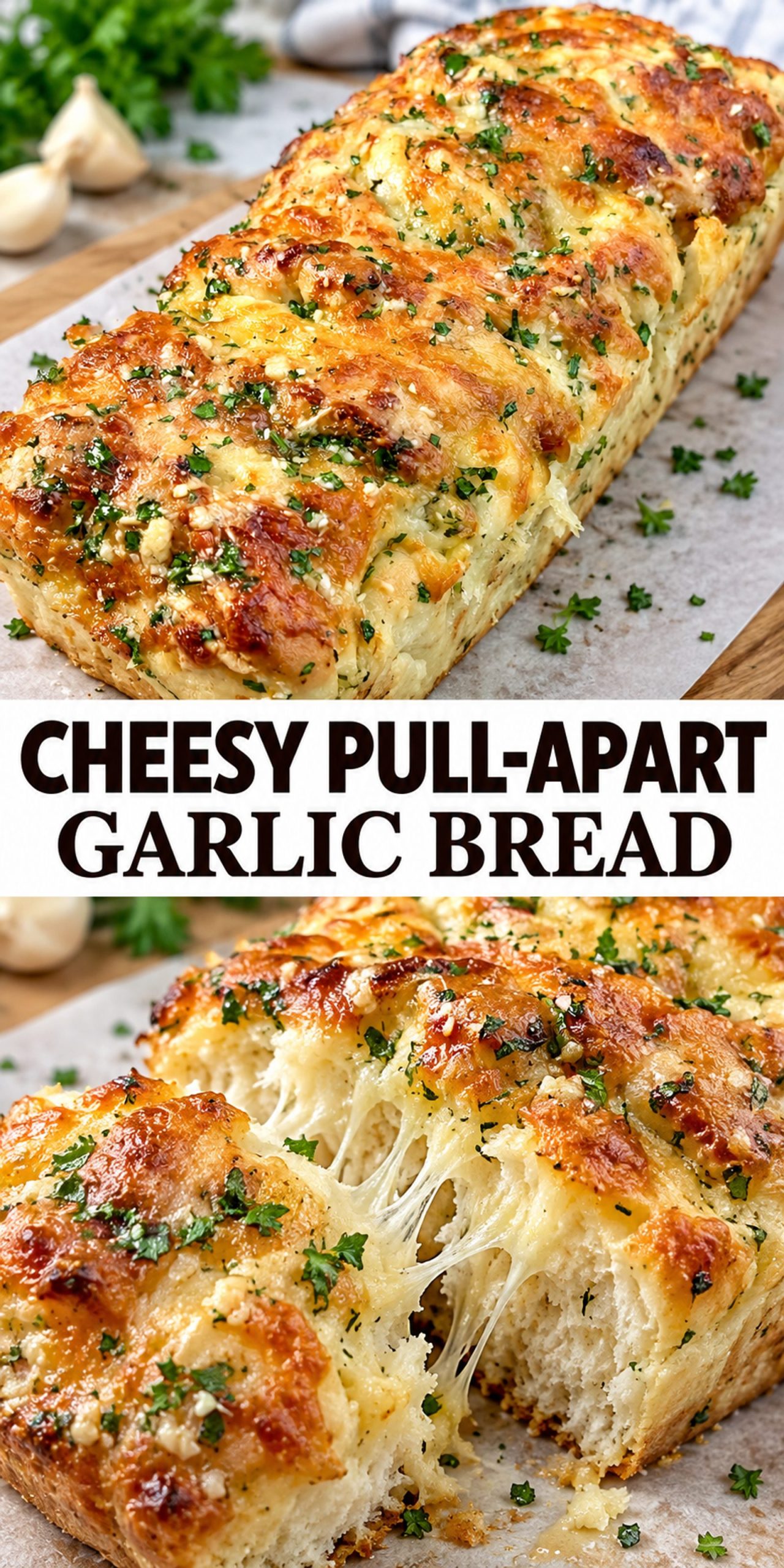 Cheesy Pull-Apart Garlic Bread