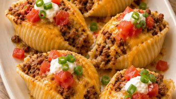 Cheesy Taco Stuffed Pasta Shells
