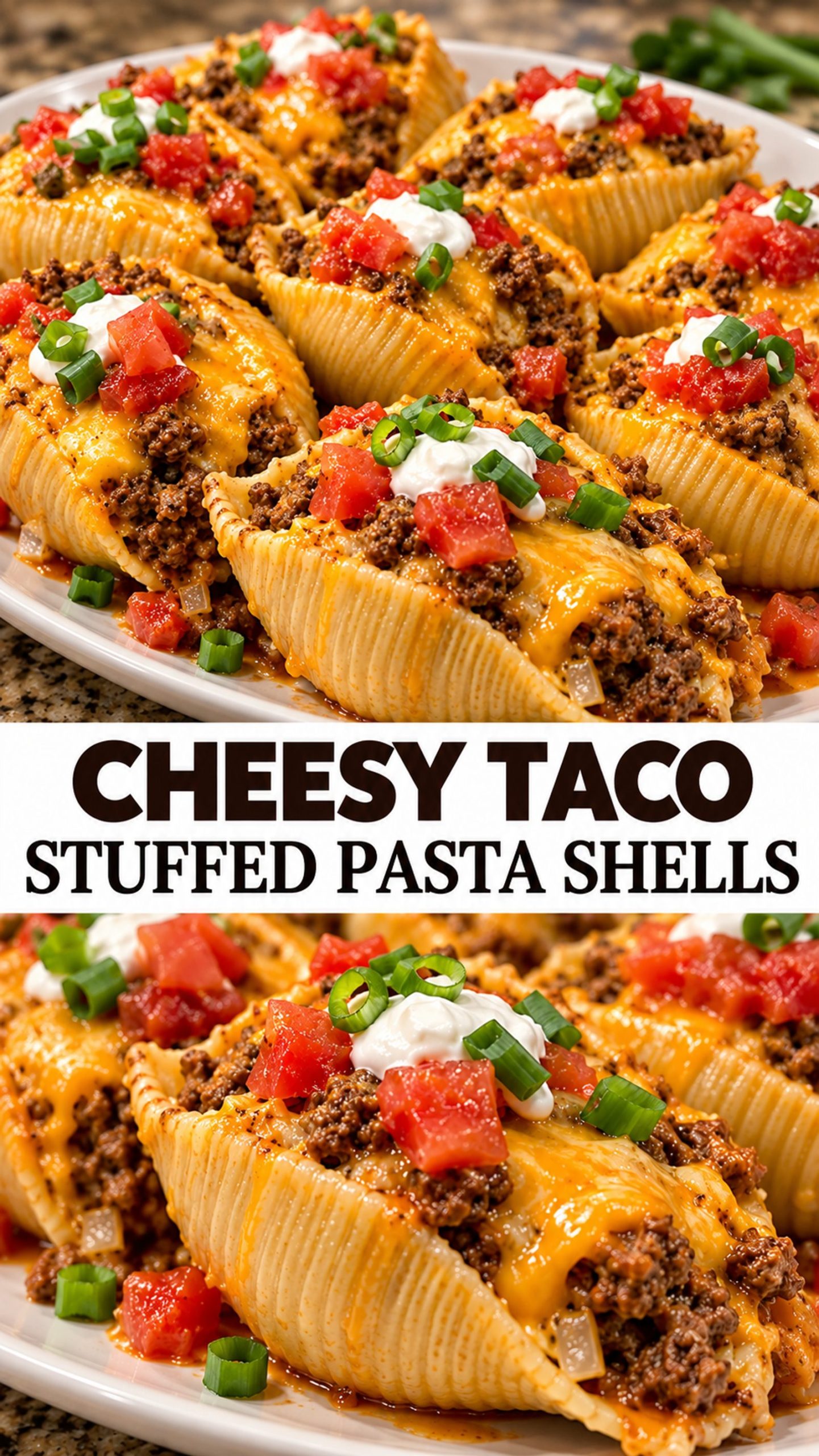 Cheesy Taco Stuffed Pasta Shells