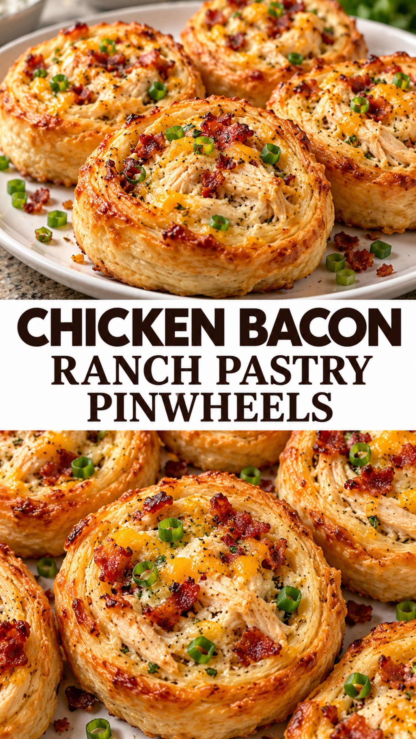 Chicken Bacon Ranch Pastry Pinwheels Chicken Bacon Ranch Pastry Pinwheels