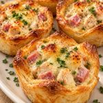 Chicken Cordon Bleu Pastry Cups