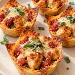 Chicken Parmesan Wonton Cups